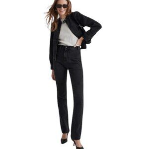 NEW Madewell High Rise The '90s Straight Utility Jean in Camplin Wash Black